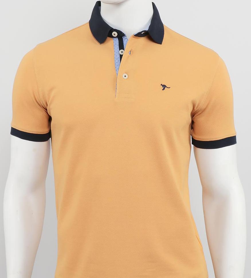 Polo Adulto em Piqué Gola em Contraste
