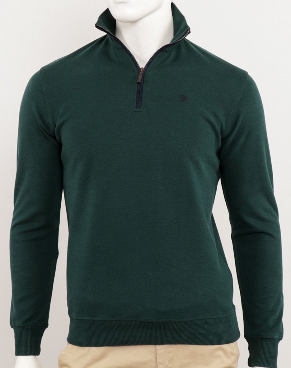 Sweat Adulto em Interlock Pique c/ Fecho e Aplicação de Tecido