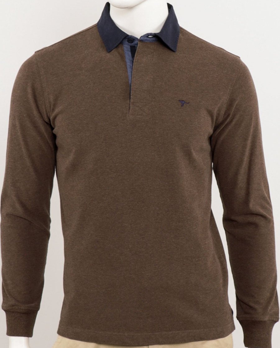 Polo Adulto em Jersey com colarinho Sarja