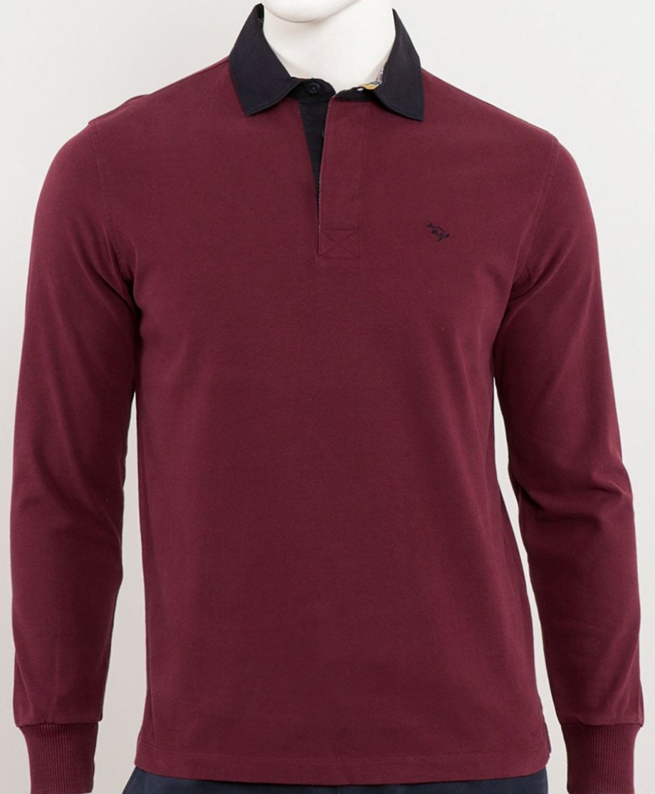 Polo Jersey Duplo com Colarinho Sarja