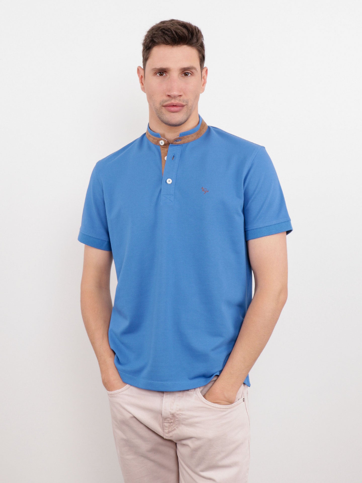 Polo Piqué Pé De Gola C/ Tecido Sintético