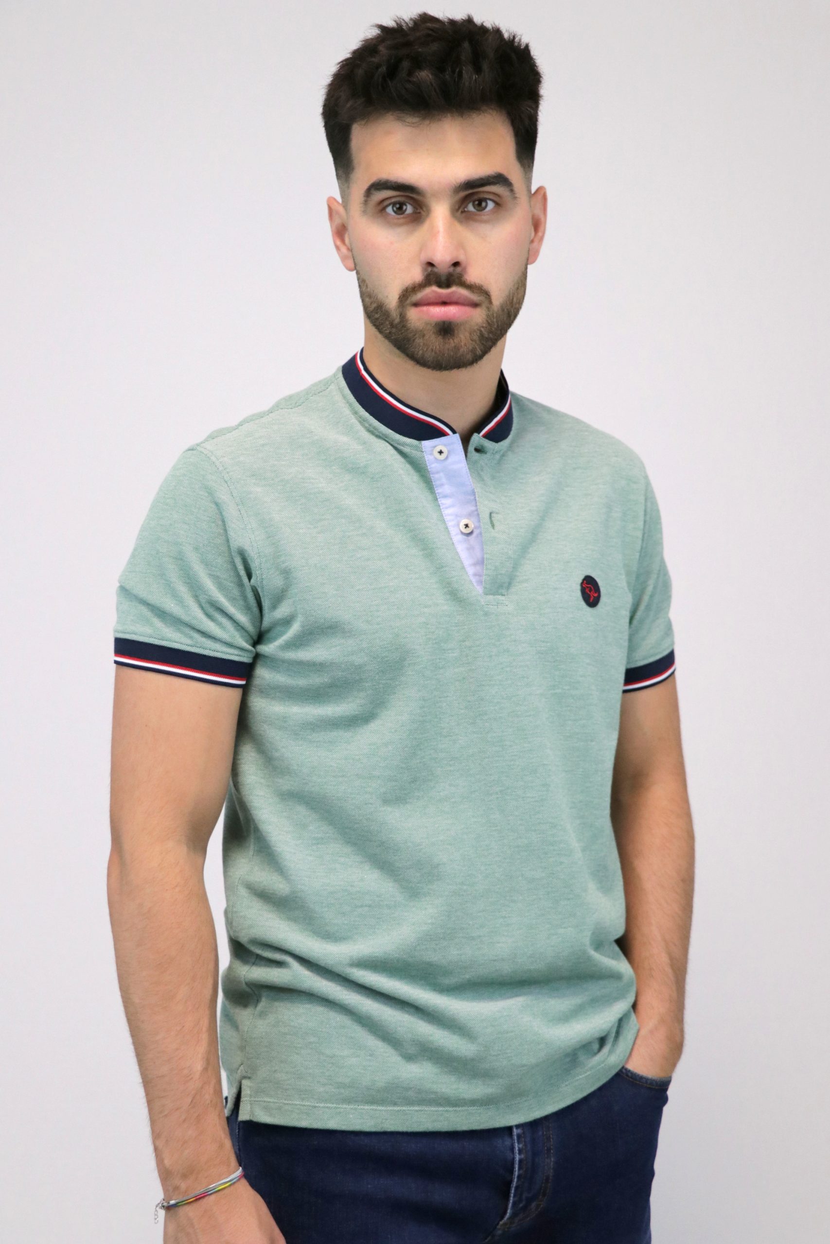 Polo Piqué Vanizado Gola à Padre